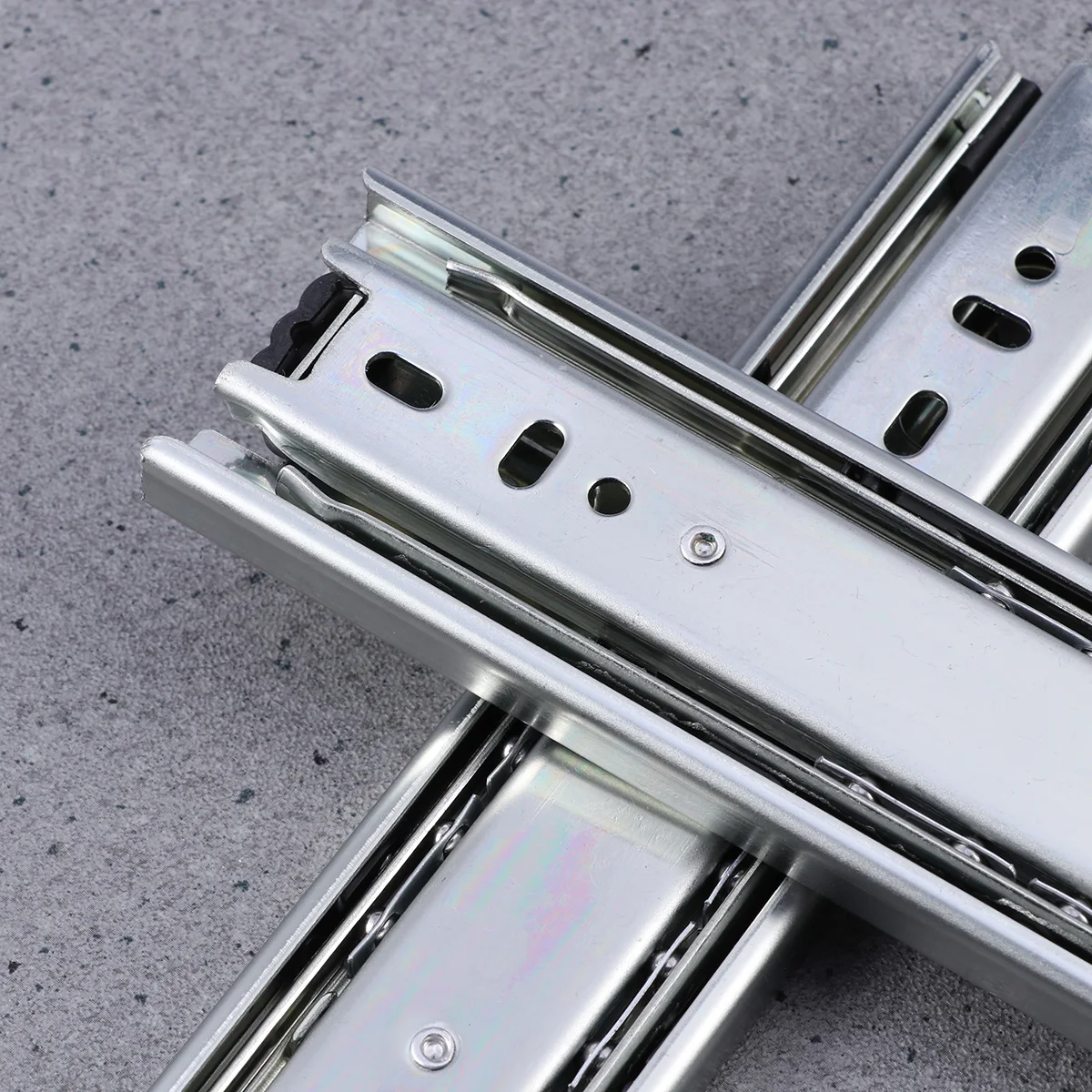 

2pcs 8 Inches 200Mm Drawer Slides Steel Ball Bearing Silent Sliding Rails Smooth Running Cabinet Track Easy Installation 3 Parts