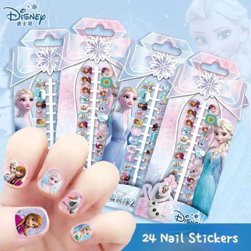 Disney Nieuwe Bevroren Aisha Anna Nagelstickers Disney Prinses Sophia Minnie Mouse Kawai Meisje Cadeau Make-Up Nagelstickers Speelgoed.