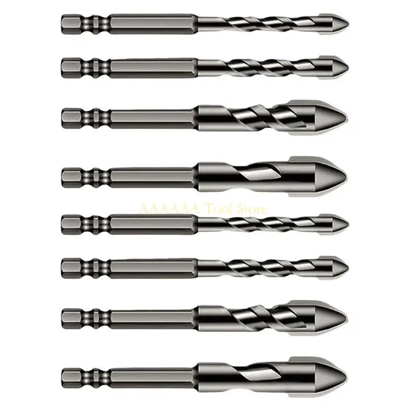 

A2BE 8Pcs High Strength Eccentric Twist Drill Bit Oblique Head Eccentric Drill Bit