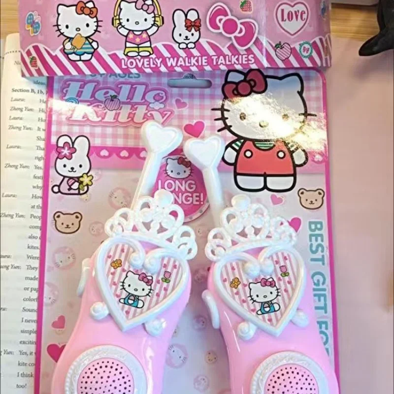 Hello Kitty Kids Walkie Talkie telefono palmare Radio Interphone Cartoon Mini Toys Girl Kids genitore Child Interaction Toys Gift