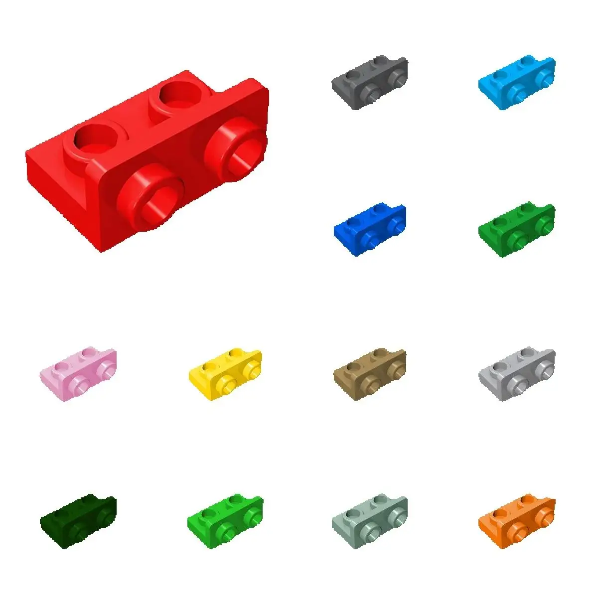50 stücke 99780 Halterung 1x2 - 1x2 Invertiert Ziegel Sammlungen Groß Modulare GBC Spielzeug Für Technische MOC DIY Bausteine Kompatibel