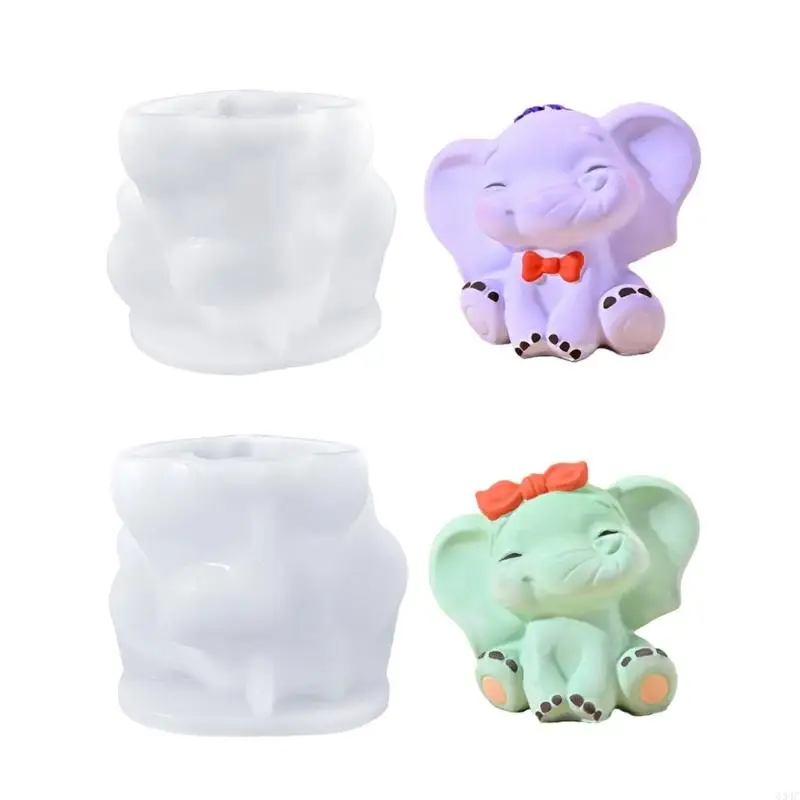

634C 3D Elephant Sturdy Silicone Mould Suitable for Handmade Resin and Plaster Gifts
