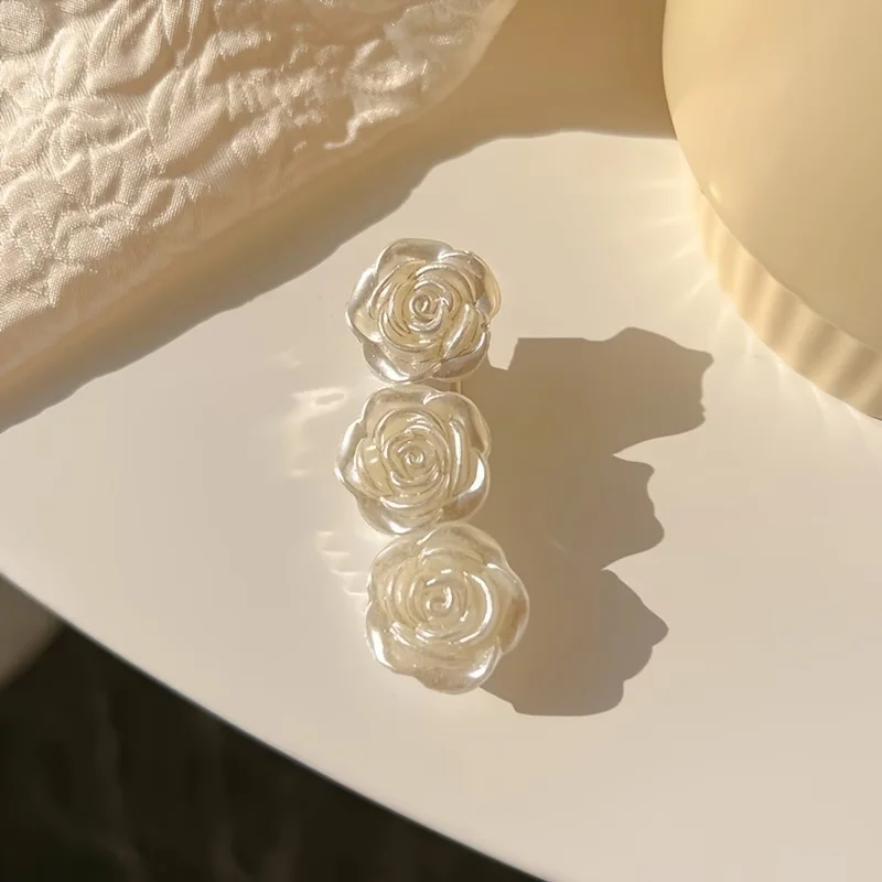 Retro Kamelien-Haarspange, Sanft und Vielseitig, Fransen-Clip, Kanten-Clip, Kopfschmuck, Kleine Rosen-Haarnadel, Sommer-Kopfschmuck – Detail 7