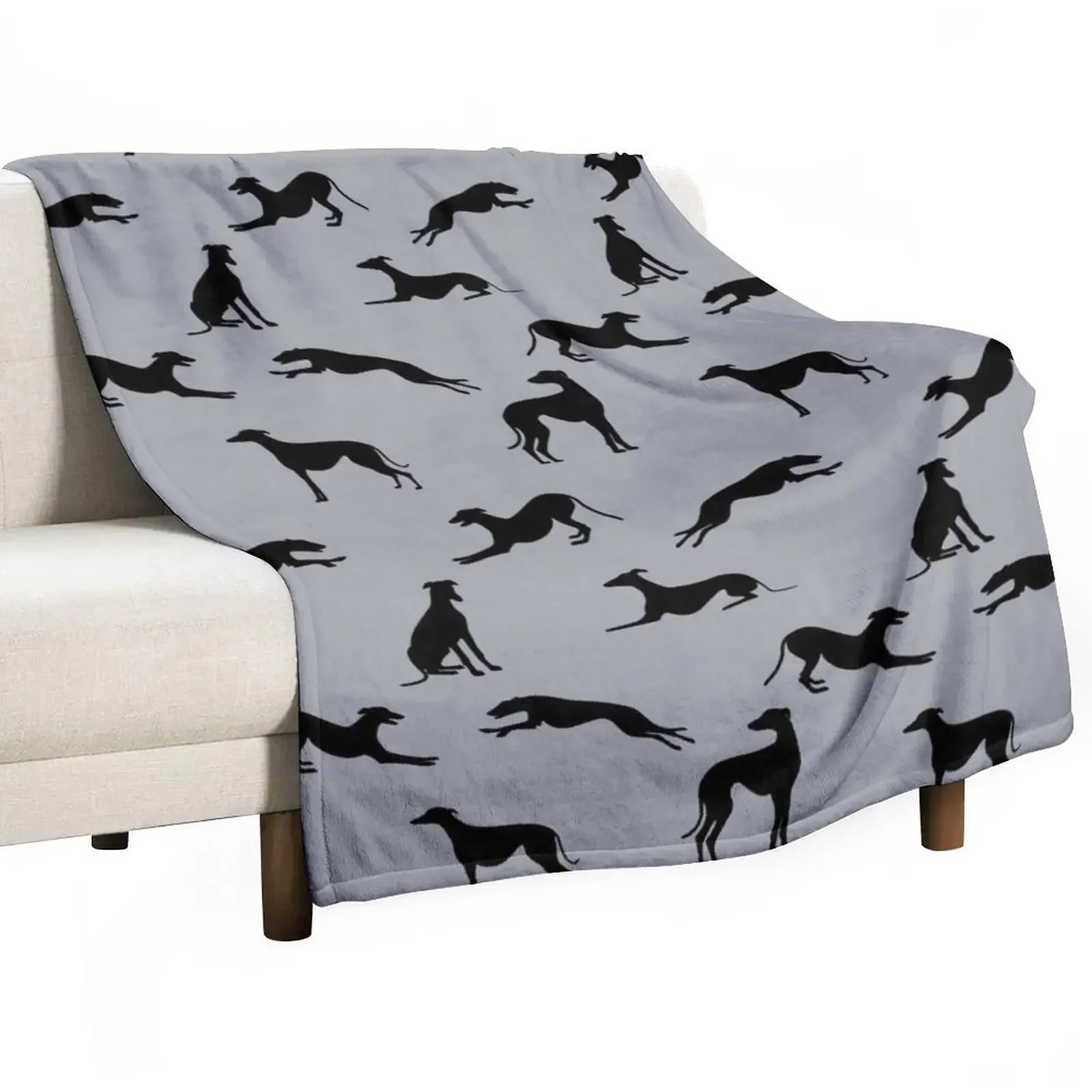 

Greyt Greyhound Silhouettes - A3A6AA Throw Blanket heavy to sleep Bed linens Blankets