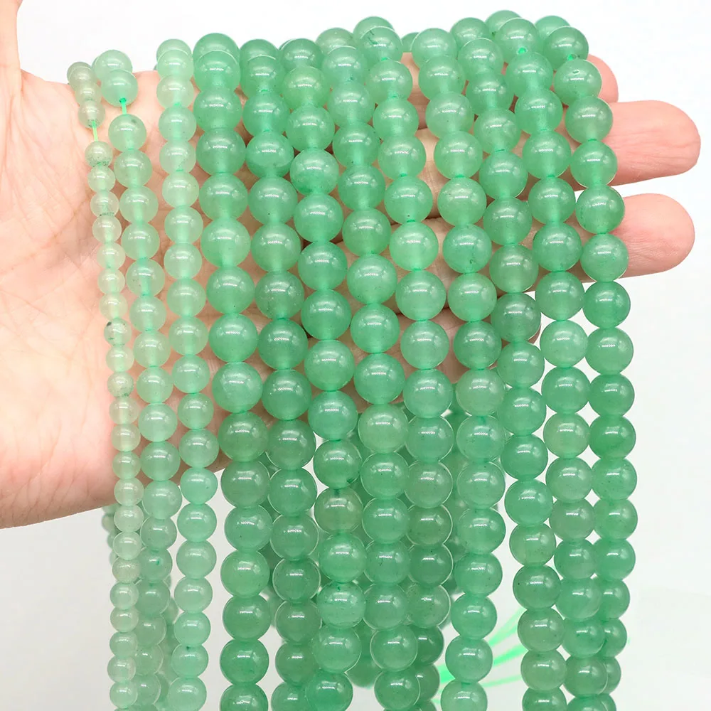 Natural Stone Loose Beads 4 6 8 10mm Amethyst Lava Turquoise Round Charms Crystal Bead for Jewelry Making DIY Bracelet Necklace