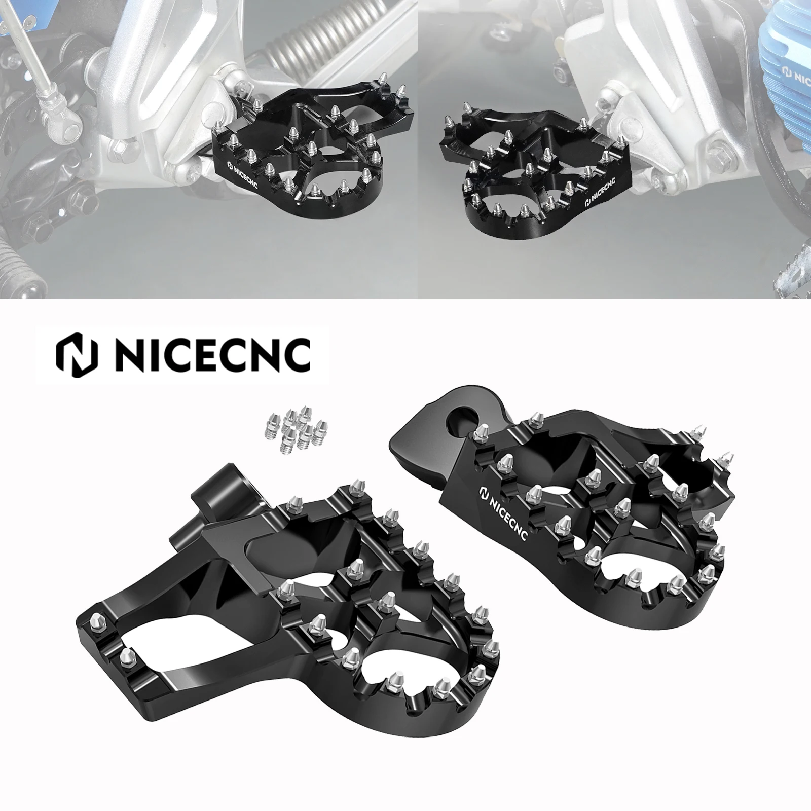 

For Yamaha Tenere 700 XTZ700 2019-2023 700 Rally Edition 2020-2023 Forged Foot Pegs Footrests NICECNC Tenere 700 World Raid 2022