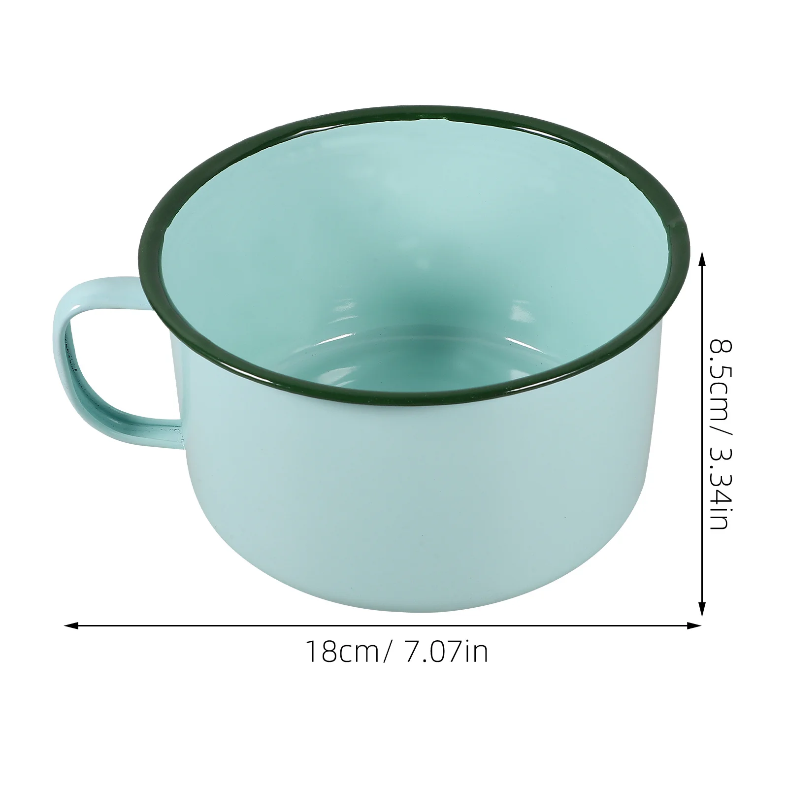 

5pcs 5 PCS Enamel Bowl with Lid Chinese Bowls Lids Serving Soup Noodle Instant Ramen for