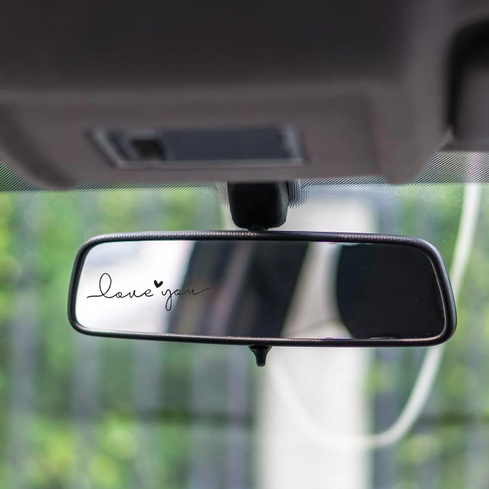 

DRESSOOS Car Stickers 2 Pack Rearview Mirror Decals Adhesive Vehicle Decor for Men and Women