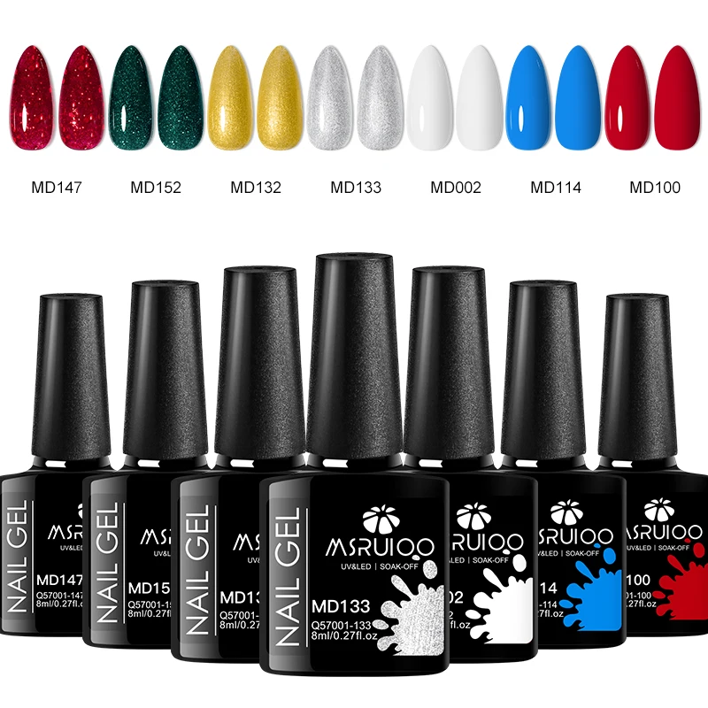 7-delige nagelgellakenset DIY Nail Art Design Alles voor decoratie Losweken UV-gel Langdurige manicure Schilderen Gel Vernis Kits