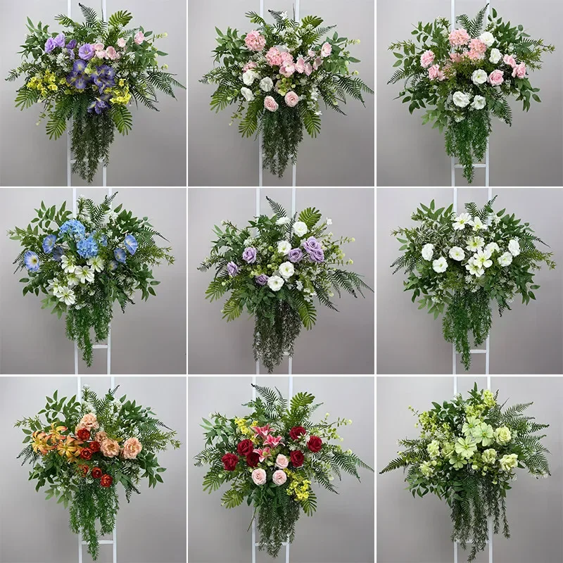 New wedding simulation hanging flower road leading point ground arrangement engagement ceremony