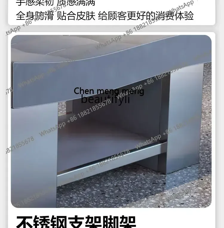 S7486 ss Barber Shop Shampoo Chair Hairdressing Shop Head Therapy for Hair Salon Thai Lying Massage Ceramic Basin Shampoo Chair