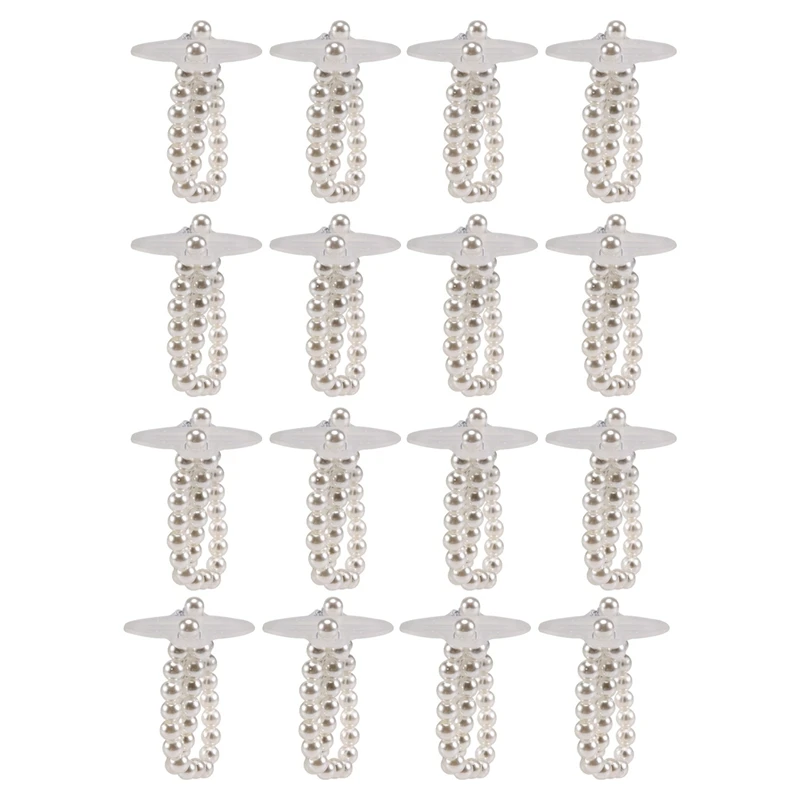 Muñequeras elásticas de perlas para boda, accesorios de ramillete, manualidades, flores artificiales, decoración para fiesta en la playa, 16 piezas