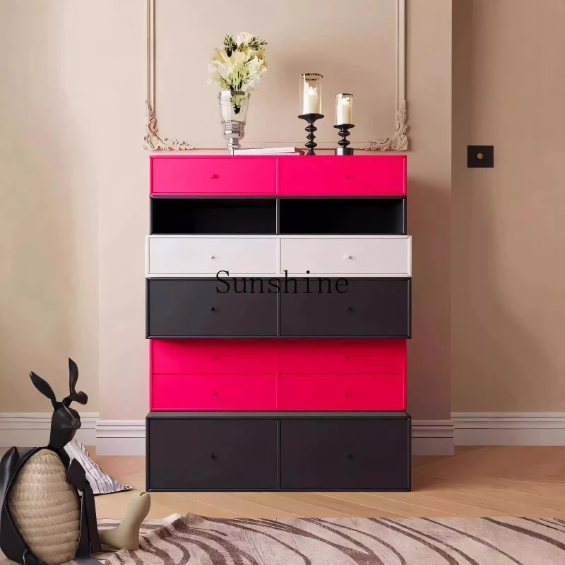 Furniture Colorful stacked chest cabinet storage Simple modern atmosphere