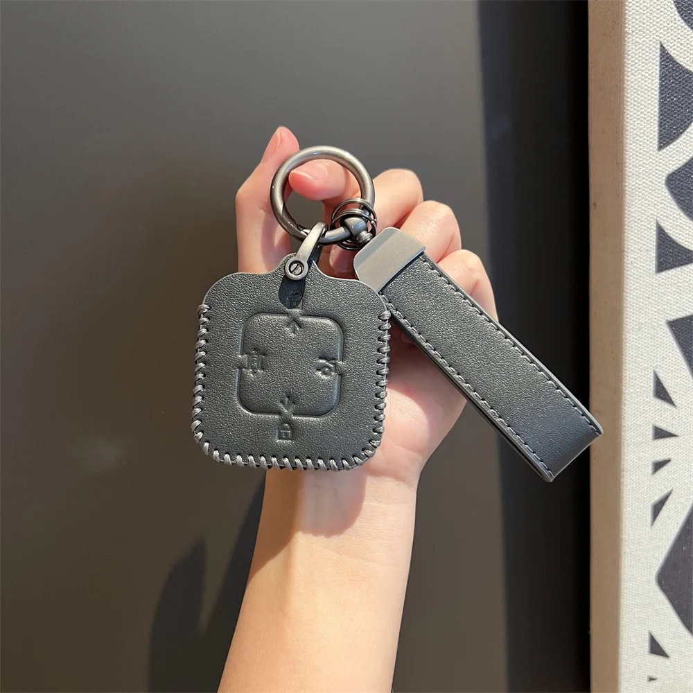 New Leather Car Remote Key Cover Protector Shell For Extremely Krypton 001 007 009 ZEEKR X NFC Truck Key Keychain Accessories