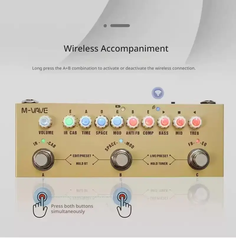 Tank-G Electric Guitar Single Effect Device Simulation Professional Eq Adjustment Support Internal Recording Sound Card Charging