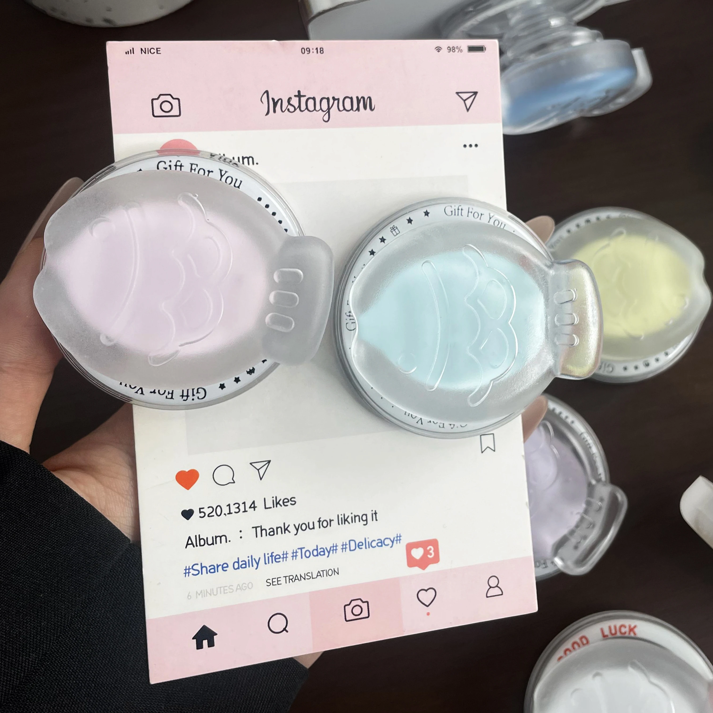 

Cute 3D Taiyaki For Magsafe Magnetic Phone Griptok For iPhone Wireless Charging Case Grip Tok Folding Finger Stand Socket Girls-