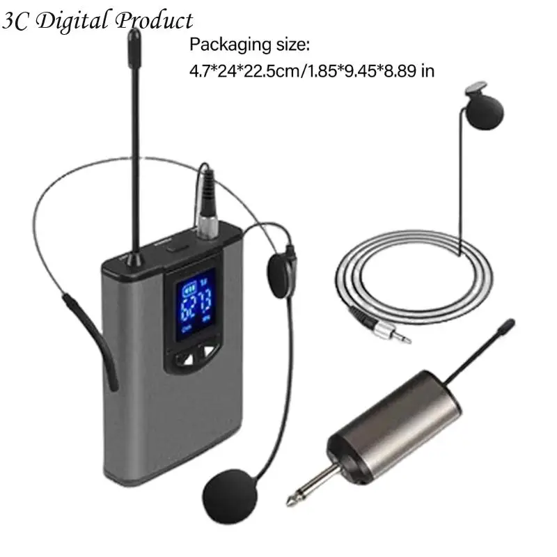 Зажим на вещательный микрофон для подкастов прозрачная трансмиссия 6 часов регулируемой частоты ЖК -экрана металлический корпус