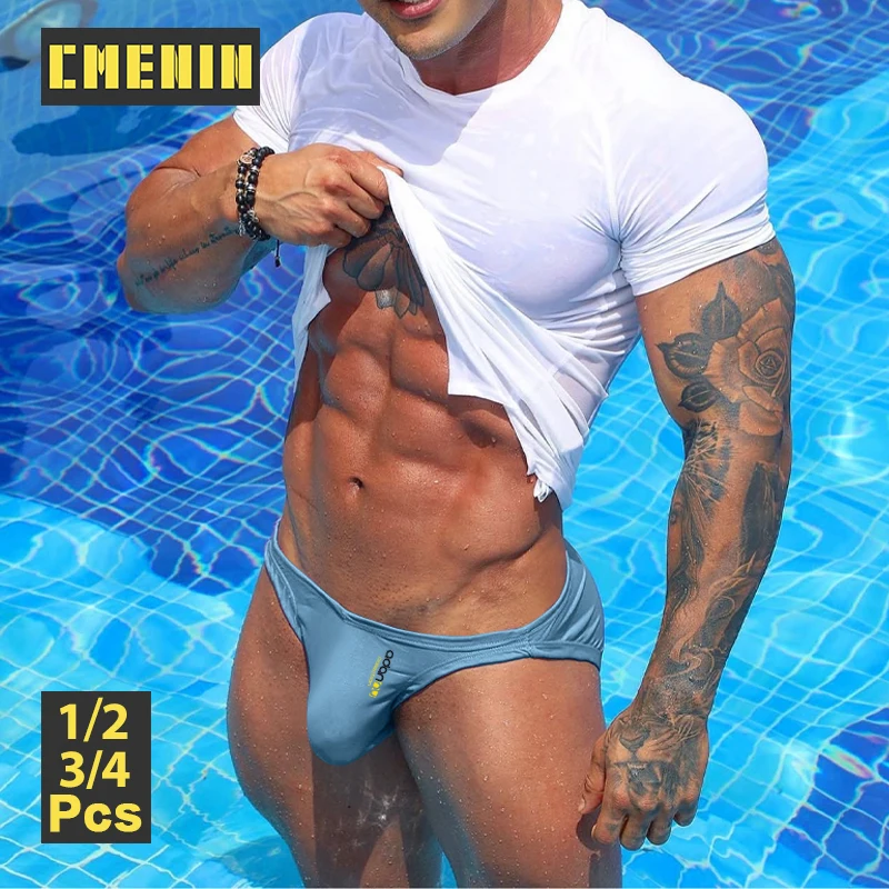 

CMENIN 2/3/4 шт. модальное мужское нижнее белье, сексуальные мужские трусы, мужские трусы, бикини, трусы для геев, бикини, дышащие трусы