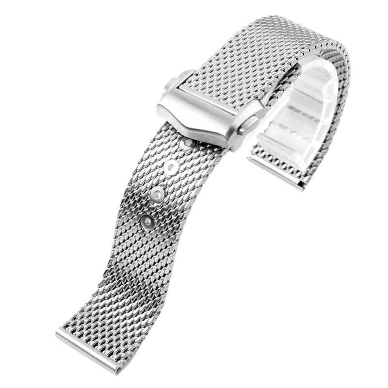 Titanium Steel Braided 20mm Watchband Replacement for Omega Seamaster 300 Watch Strap Woven Metal Bracelets