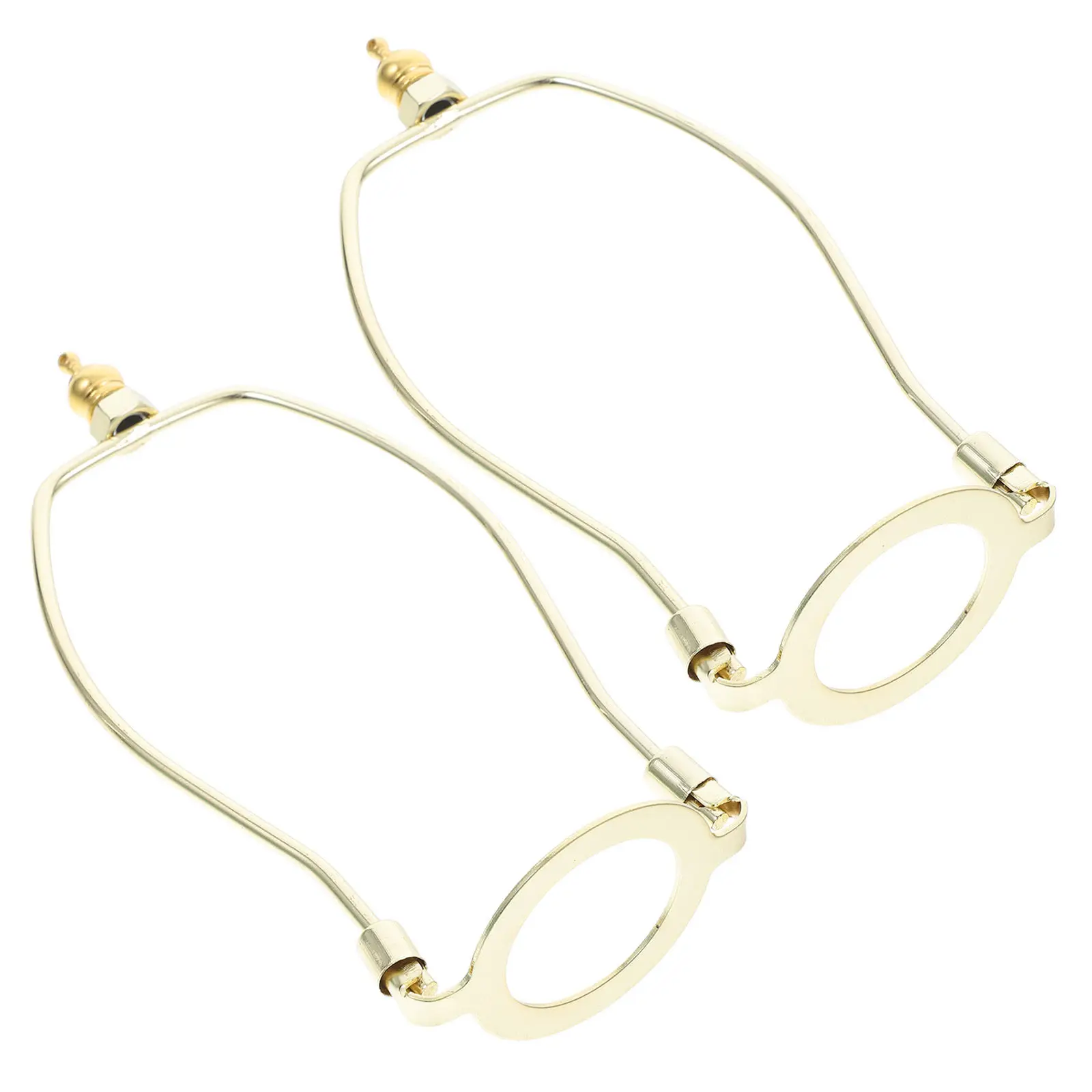 2Pcs Modern Minimalist Lamp Harp Kit with Finial Lampshade Bracket for Table Floor Lamps E27 All-Thread Holder Repair