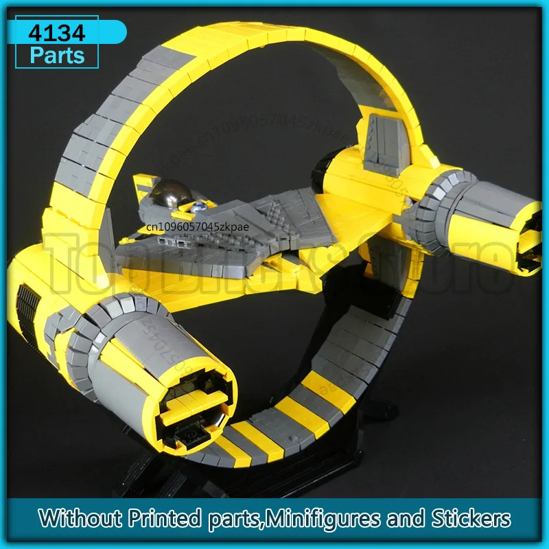 Beroemde film MOC Space Booster Ring met zeester op standaard Technologie Bricks Model DIY Creatieve ideeën Collectie Speelgoed Geschenken