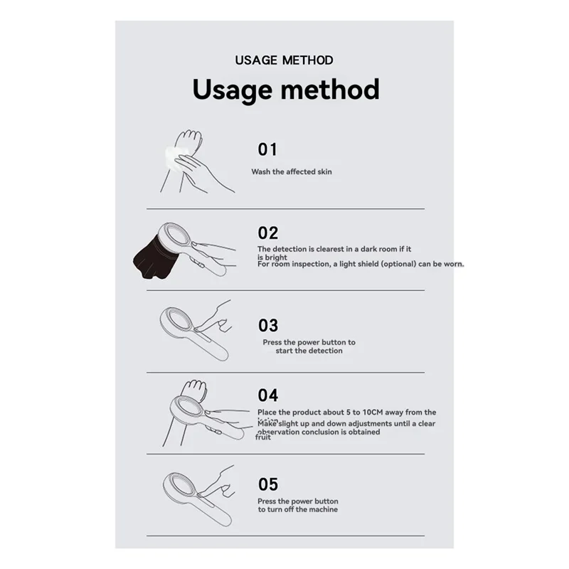 B26C-スキンアナライザーランプ、肌UV拡大鏡、美容顔面検査用ウッズランプ、肌分析検出ランプ、EUプラグ