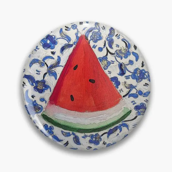 Watermelon Symbol Of Palestine  Soft Button Pin Gift Creative Lover Lapel Pin Decor Fashion Brooch Cartoon Hat Jewelry Cute