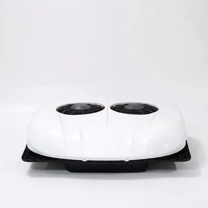 24V DC Rooftop Air Conditioner for Truck RV Caravan High Capacity Dual Fan Electric Cooler Parking AC Unit Power Supply