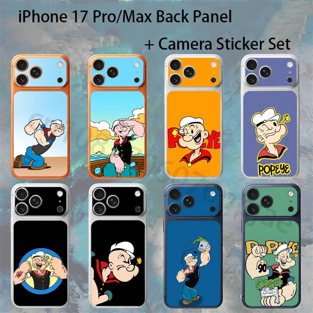 

Popeye the Sailor For iPhone 17pro/pro Max Full body Back Cover Decal Skin Colorful Rear Protective Sticker Film
