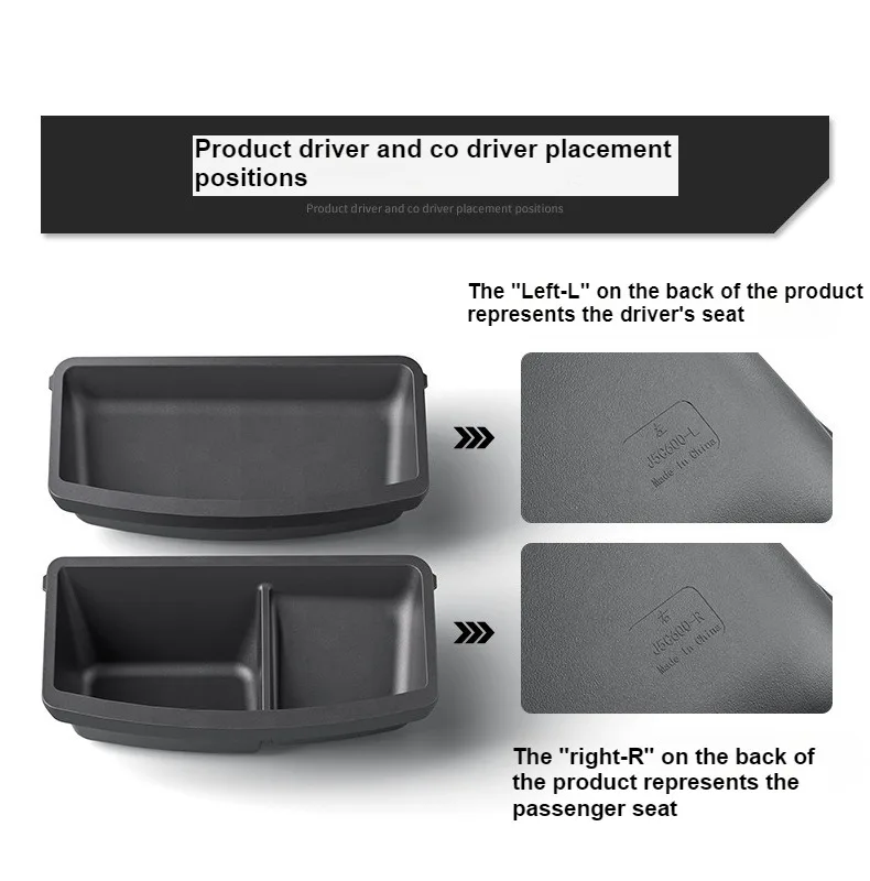 

For Tesla 2026 Model YL 6-Seat Under Seat Storage Box TPE Drawer Front Rear Seat Lower Organizer Tray Car Interior Accessories