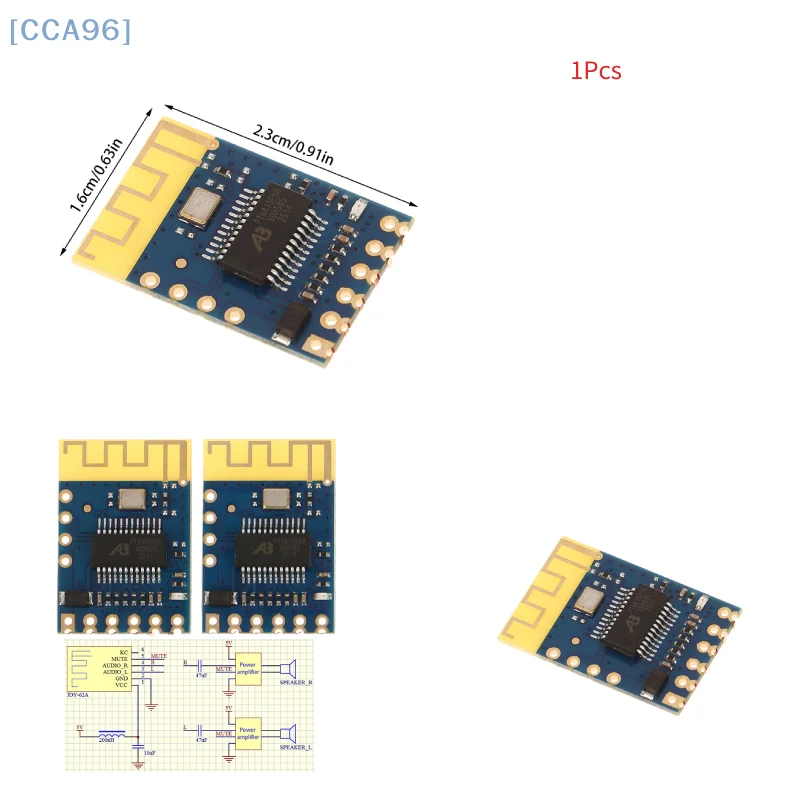 1 Pcs JDY-62A Bluetooth 5.0 Módulo Estéreo Bluetooth Mini Módulo de Áudio Bluetooth Placa de Módulo de Áudio Estéreo Sem Fio