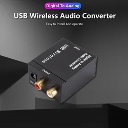 Bluetooth-Compatible Receive Digital to Analog Audio Converter Optical Fiber Toslink Coaxial Signal To RCA R/L Analog Decoder