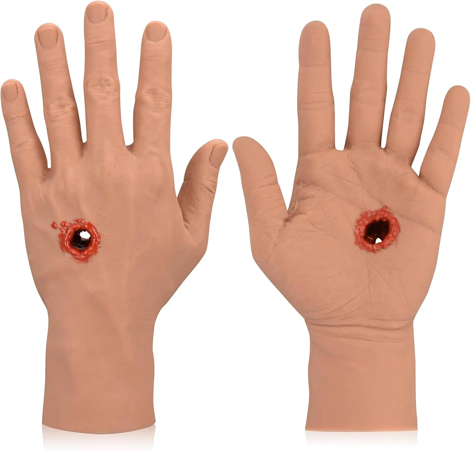 Realistic Palm Gunshot Wound Model GSW Penetrating Wound Care Packing Hand Trainer for Medical Student Education Demonstration - view 2