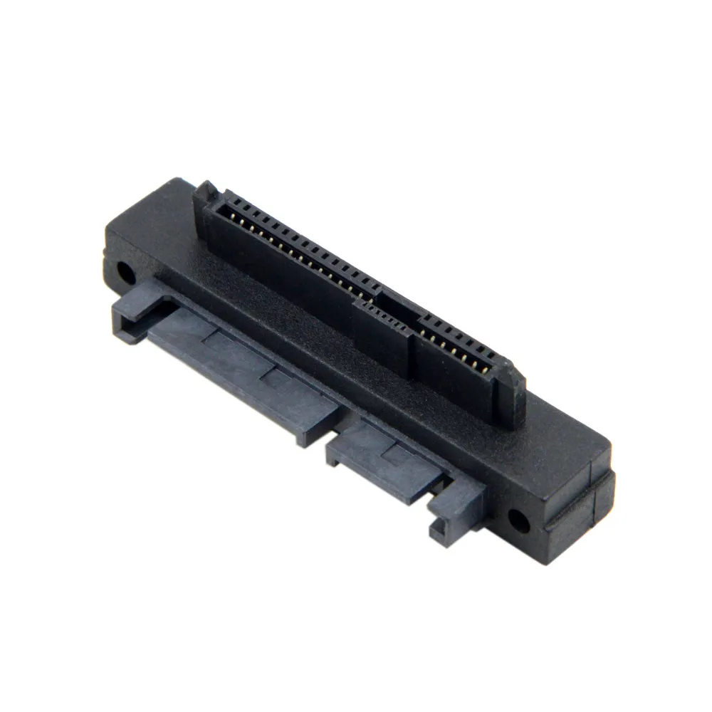 Cablecc SFF-8482 SAS 22 Pin to 7 Pin + 15 Pin SATA Hard Disk Drive Raid Right Angled 90 Degree Adapter