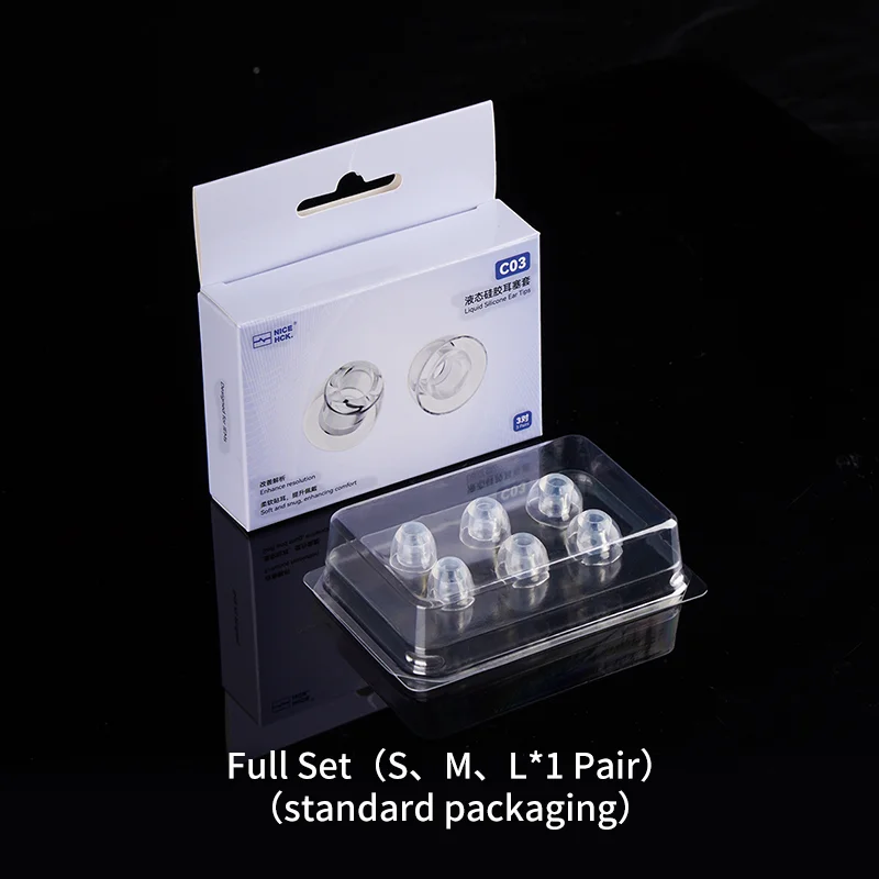 NICEHCK C03 Klare Flüssigsilikon-Ohrstöpsel, geräuschisolierend, weicher Kopfhörer, IEMS-Zubehör für NX8 Himalaya Davinci EW200 Que DB2 5