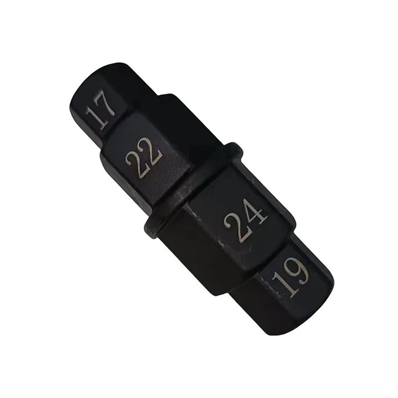 

Ключ для снятия оси переднего колеса мотоцикла, торцевой инструмент 17 19, 22, 24 мм, высокоуглеродистая сталь, портативный для ремонта велосипеда