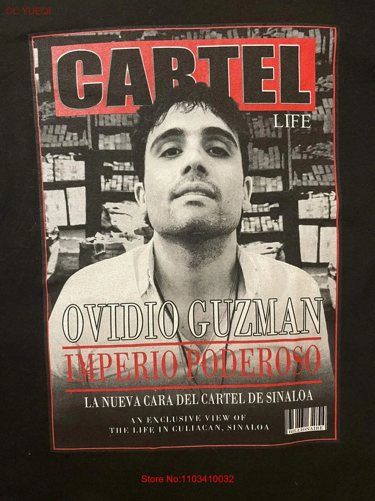 VTG Cartel Shirt Ovidio Guzman El Chapo Son Narco Life Pablo Escobar Mexico RARE