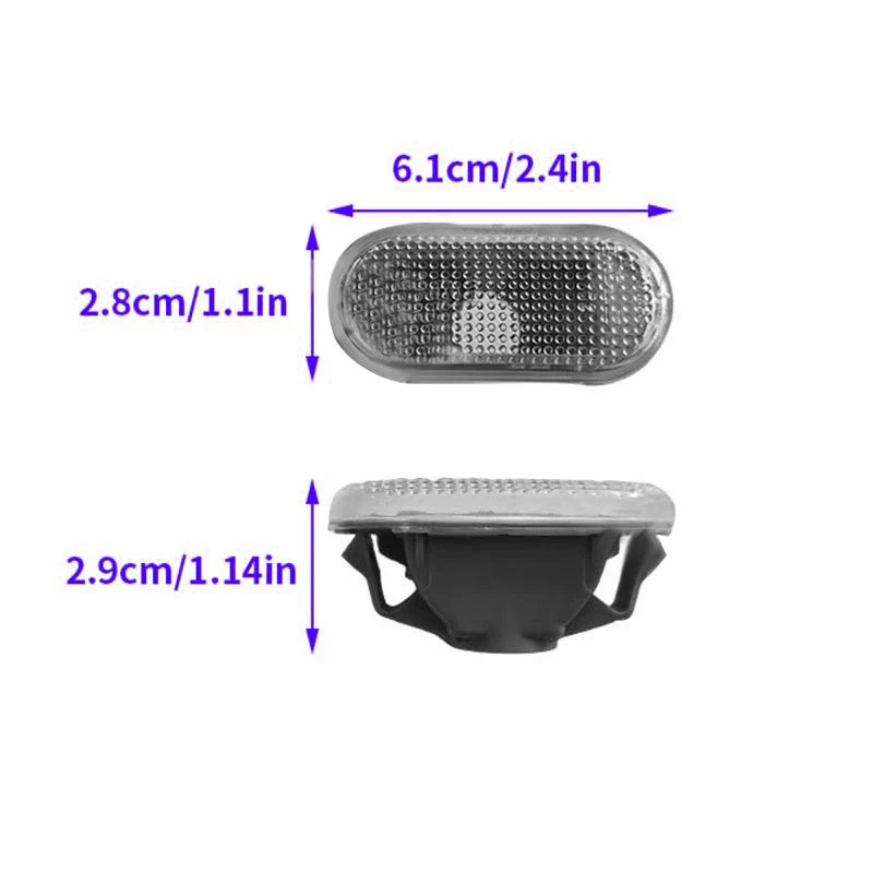 

2Pcs LED Car Turn Light 26160-AX00A Fit for Nissan March Micra 2002-10 ATN Turn Signals Auto Lighting System Parts 6.5 * 3.1cm