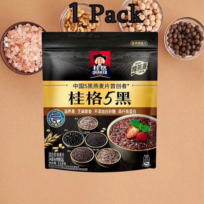 QUAKER ข้าวโอ๊ตสําเร็จรูปผสม 18.29 ออนซ์ (518 ก.)*1 แพ็ค อาหารเช้าทันทีเพื่อความเมื่อยล้า ไม่ต้องปรุงอาหาร เปลี่ยนอาหาร