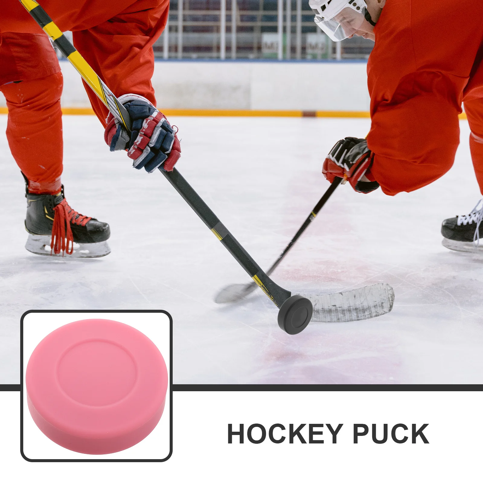 2Pcs Ice Hockey Pucks Competition and Skill Development Lightweight Portable Puck Set for Floor Table