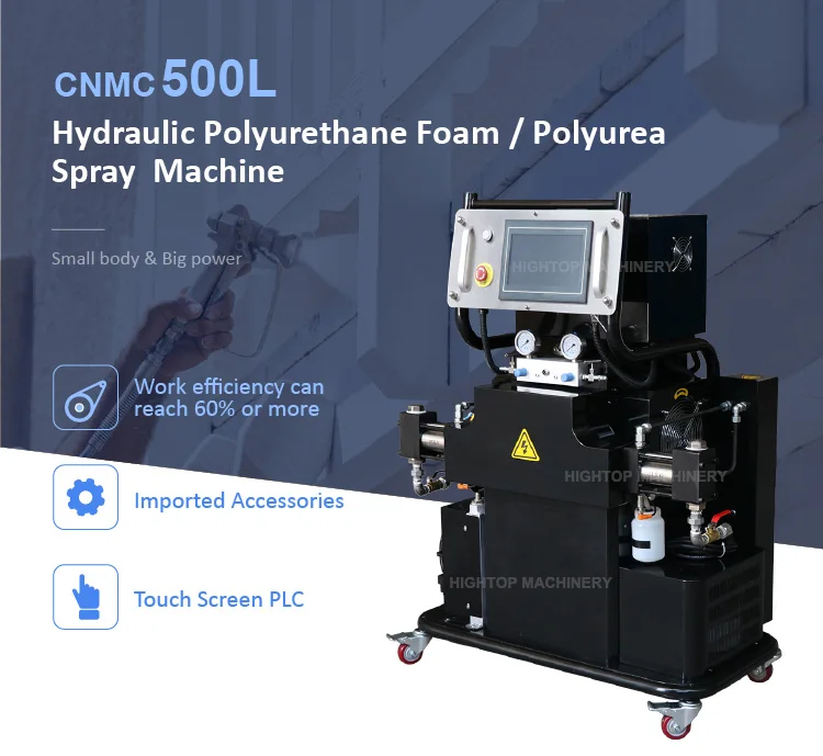 18KW Big power CNMC-500L hydraulic polyurethane/polyurea spray foam machine