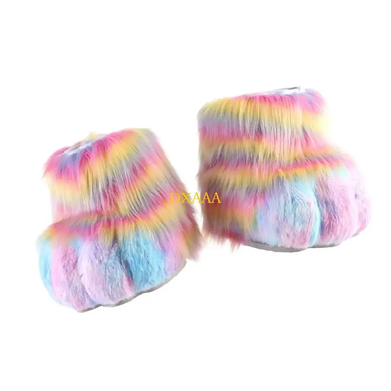 DXAA Gatti Lupo Cane Volpi Fursuit Piedi Zampe Artiglio Scarpe Stivali Pantofole pelose animali