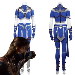 Free Return Mortal Kombat Kitana Cosplay Costume Mask Accessories Outfits For Adult Women Girls Halloween Carnival Party Suit