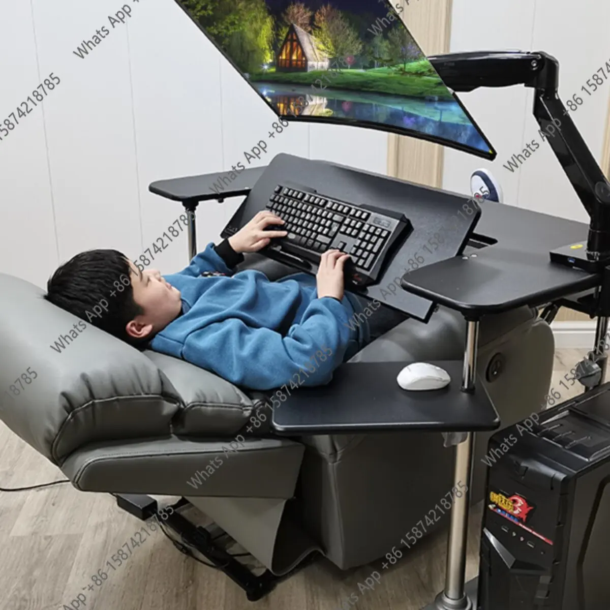 

Lazy computer table mobile lifting bracket household folding lifting table e-sports chair desktop computer table