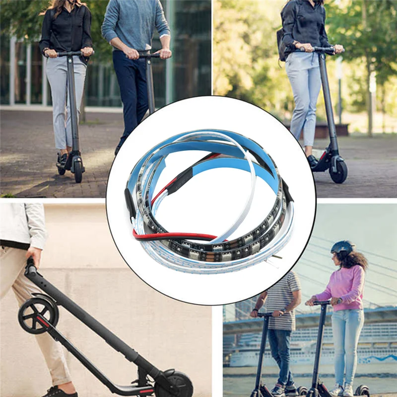 AED5-LED Strip Flashlight Bar Lamp LED Strip For KUGOO M4 Electric Scooter Skateboard  Multiple Color Switching