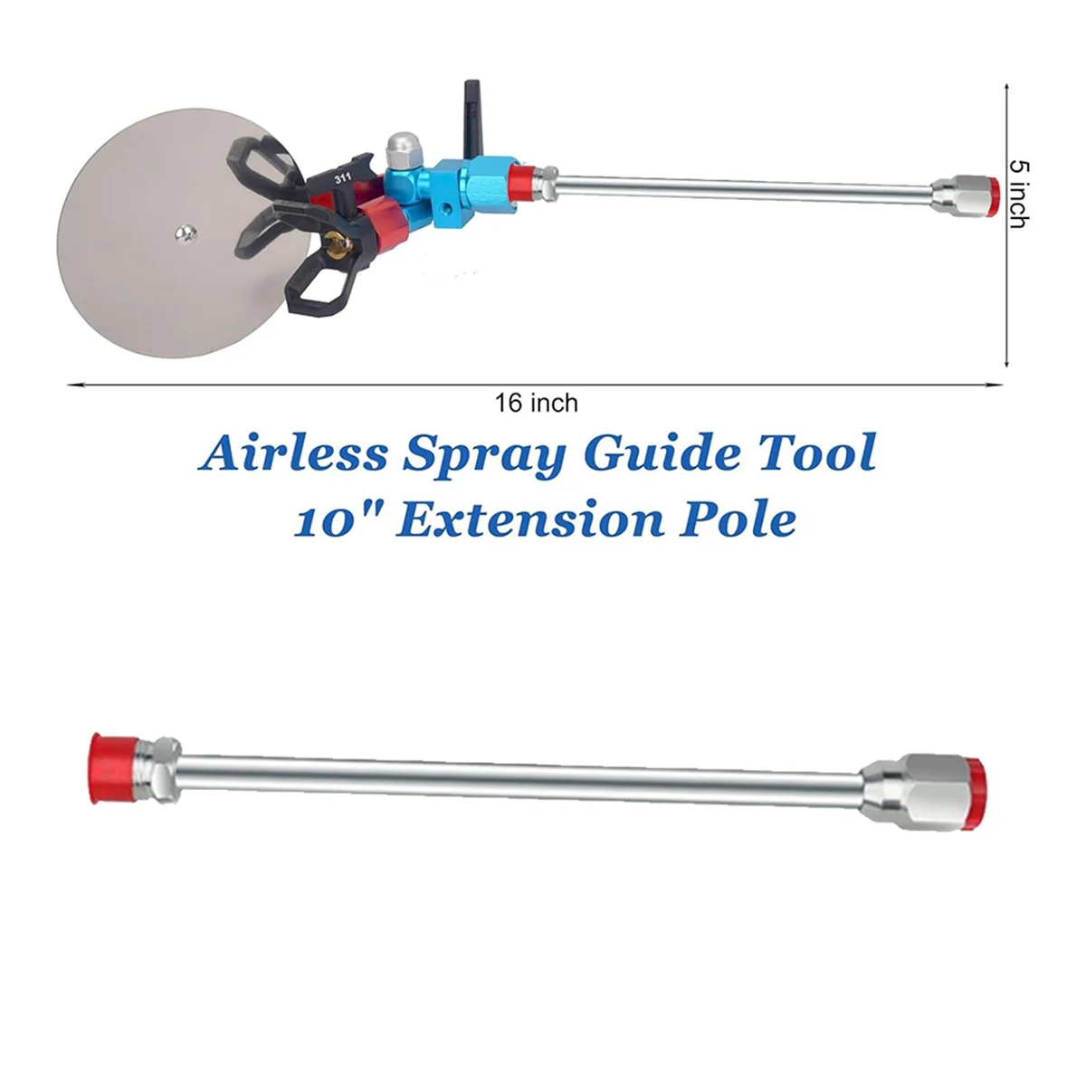 

BOFOF Airless Sprays Guide Tool Kit with 311 315 Tips and 10in Airless Extension Pole,Sprays Guide Accessory Tool for Airless