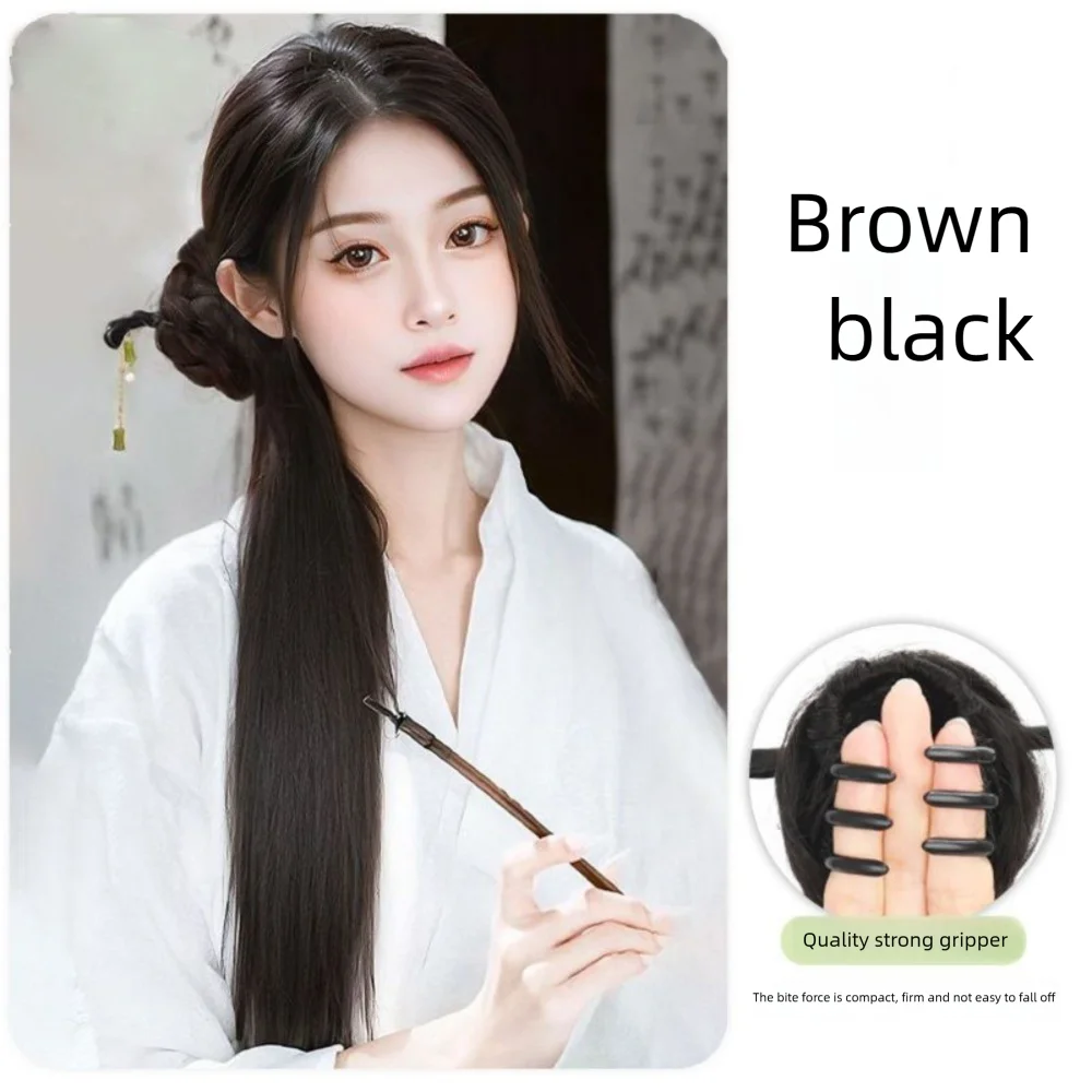 

Fashion Chinese Style Ponytail Claw Clip Long Curly Straight Universal Hair Extensions with Claw Clip Ponytail Wigs for Women