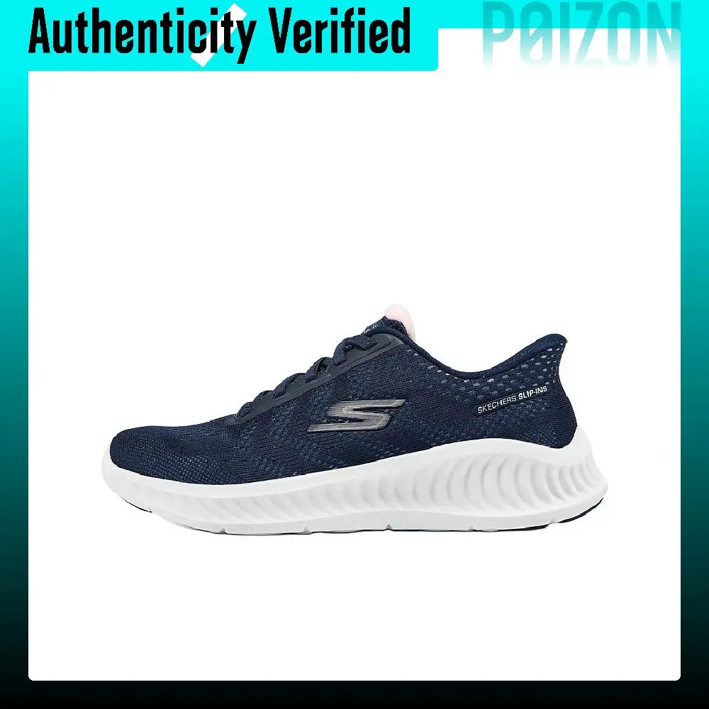 Skechers Women's GO WALK Fashion Abrasion Resistant Lightweight Low top Casual Shoes Women's Marine Blue 125643-NVW