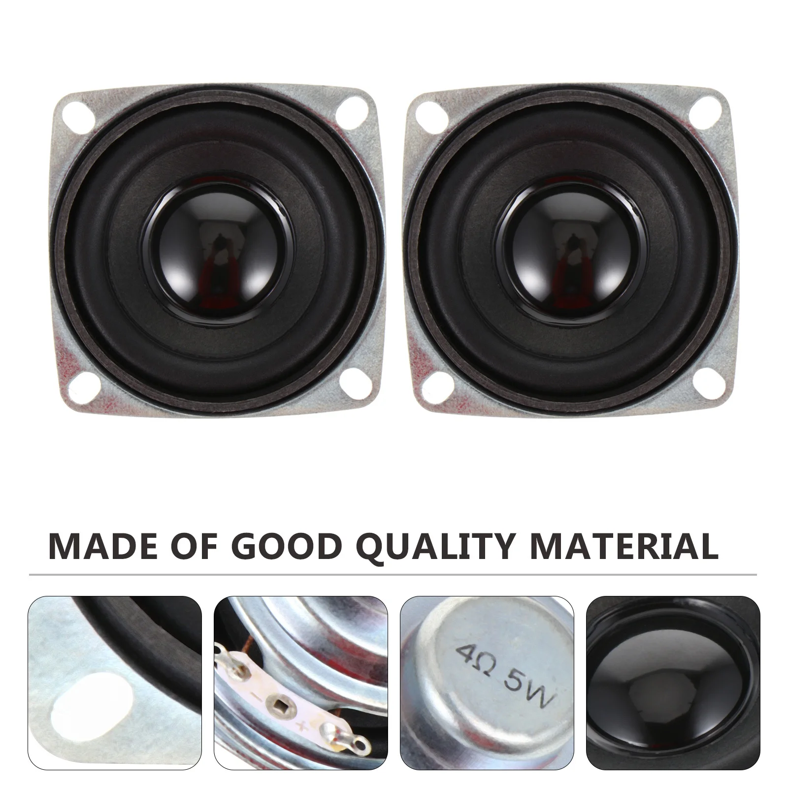 

2pcs Round Loudspeaker 4 Inch Ultra Thin Magnetic Speaker Full Frequency Stereo Audio Diy Inner Magnetic Replacement For Sound