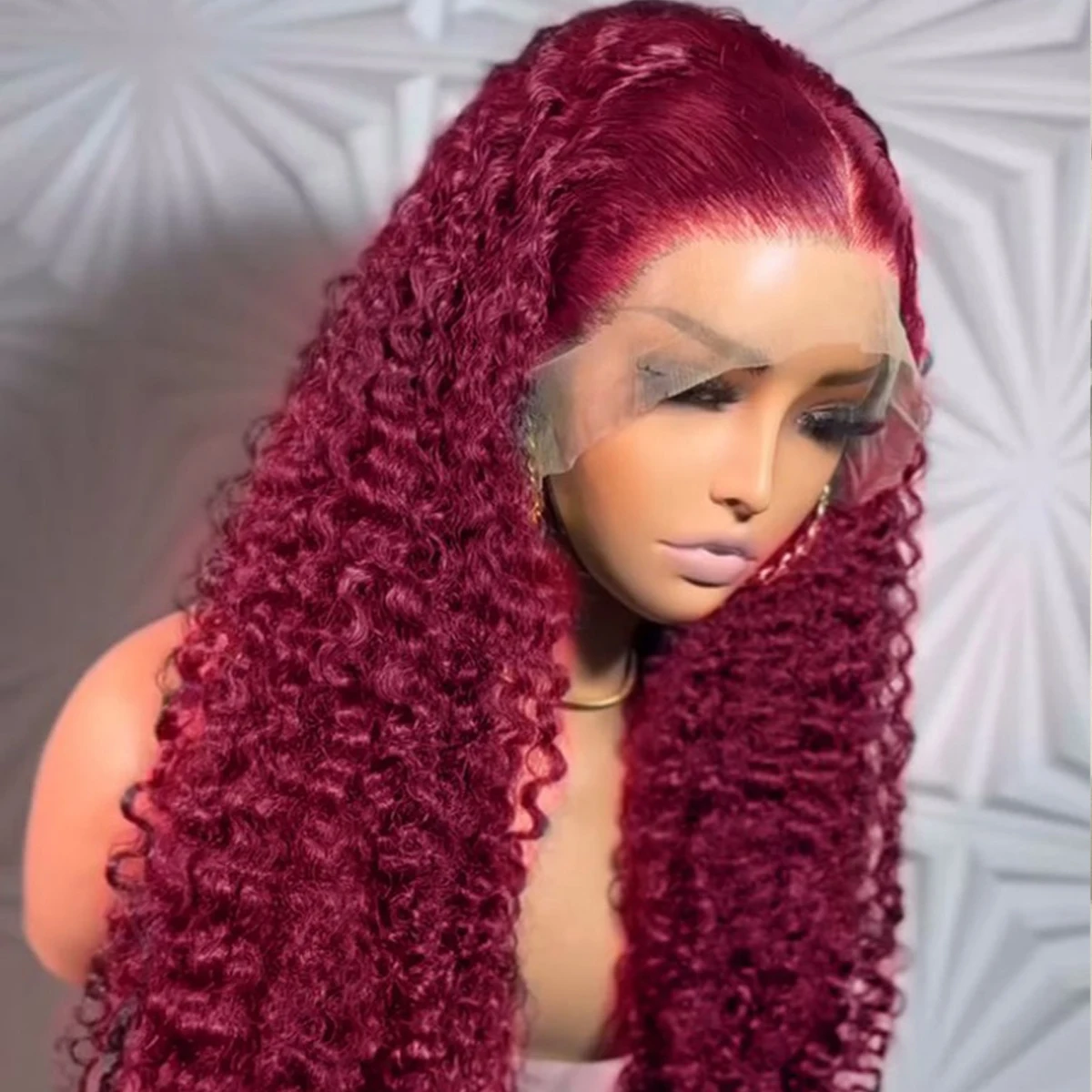 13x4 موجة عميقة HD الدانتيل الشفاف الباروكة الأمامية 13x4 99J بورجوندي موجة عميقة الدانتيل الباروكات الأمامية موجة عميقة خصلات الشعر المستعار الإنسان للمرأة #1